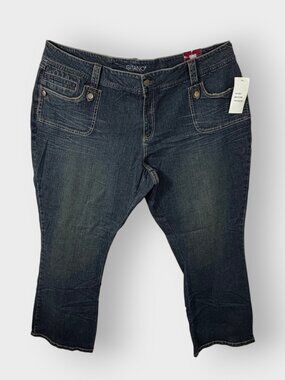 NEW Gitano Stretch Boot Cut Jeans | 26W | Dark Wash | Y2K